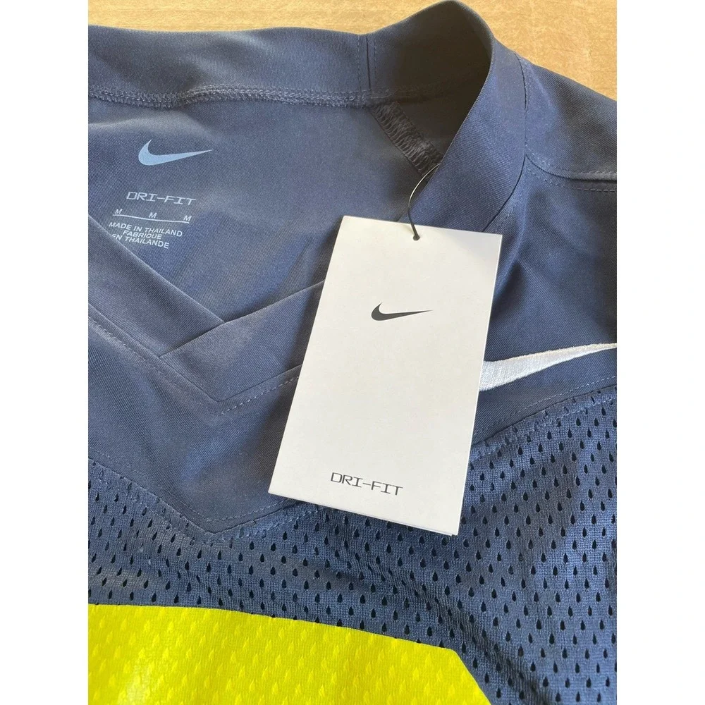 NWT Nike Mesh Flag Football Jersey Youth Boy's‎ M navy blue Cali Dri-Fit #1
